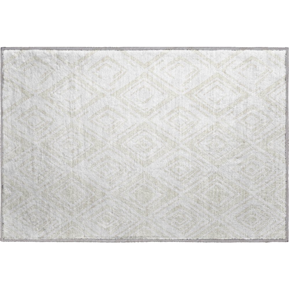 Premium Machine Washable Mayfield AMF737 Pearl 1'8" x 2'6" Rug. Picture 1