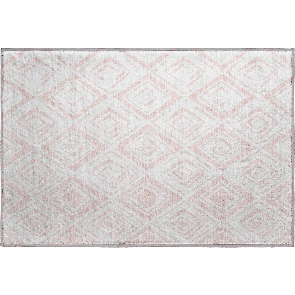 Premium Machine Washable Mayfield AMF737 Pink 1'8" x 2'6" Rug. Picture 1