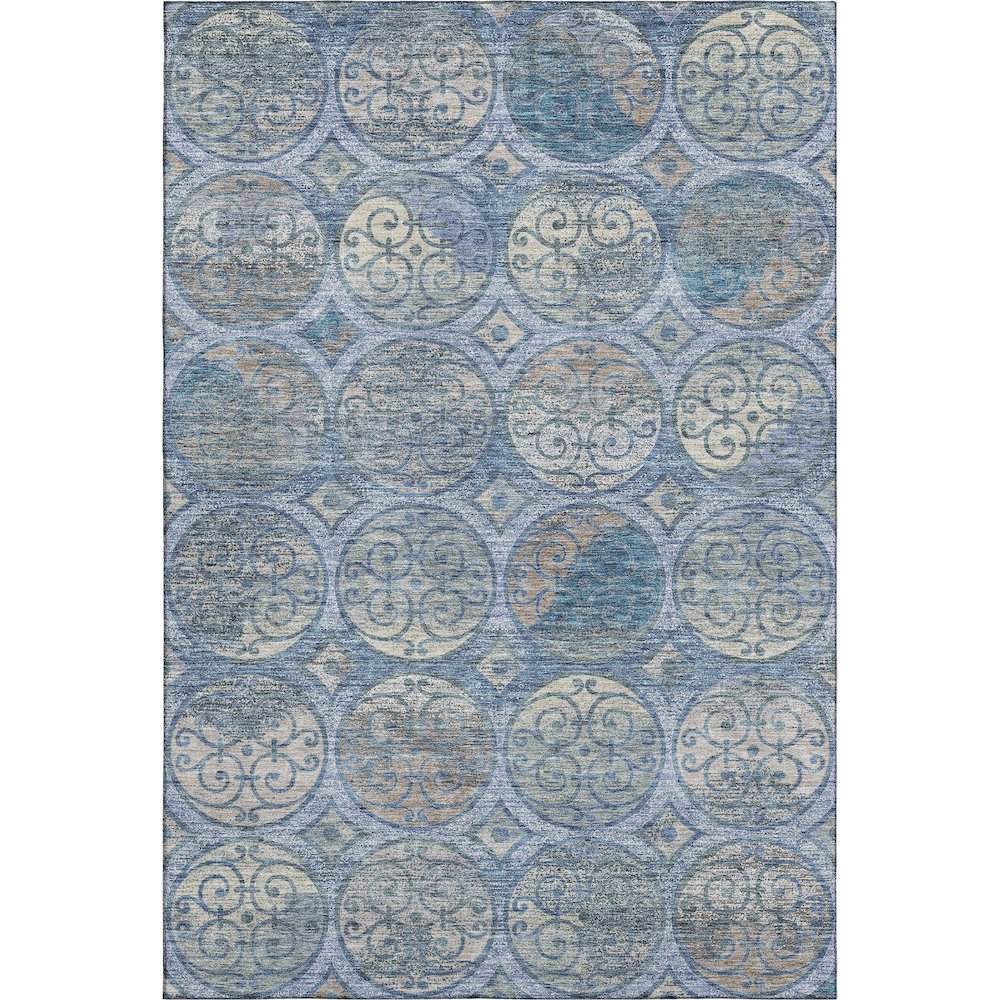 Premium Machine Washable Mayfield AMF738 Blue 2'6" x 3'10" Rug. Picture 1