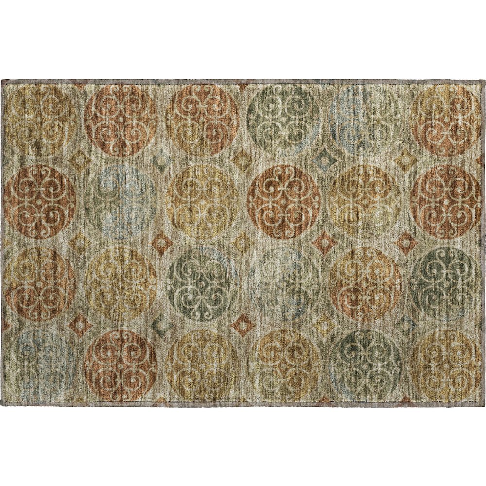 Premium Machine Washable Mayfield AMF738 Taupe 1'8" x 2'6" Rug. Picture 1
