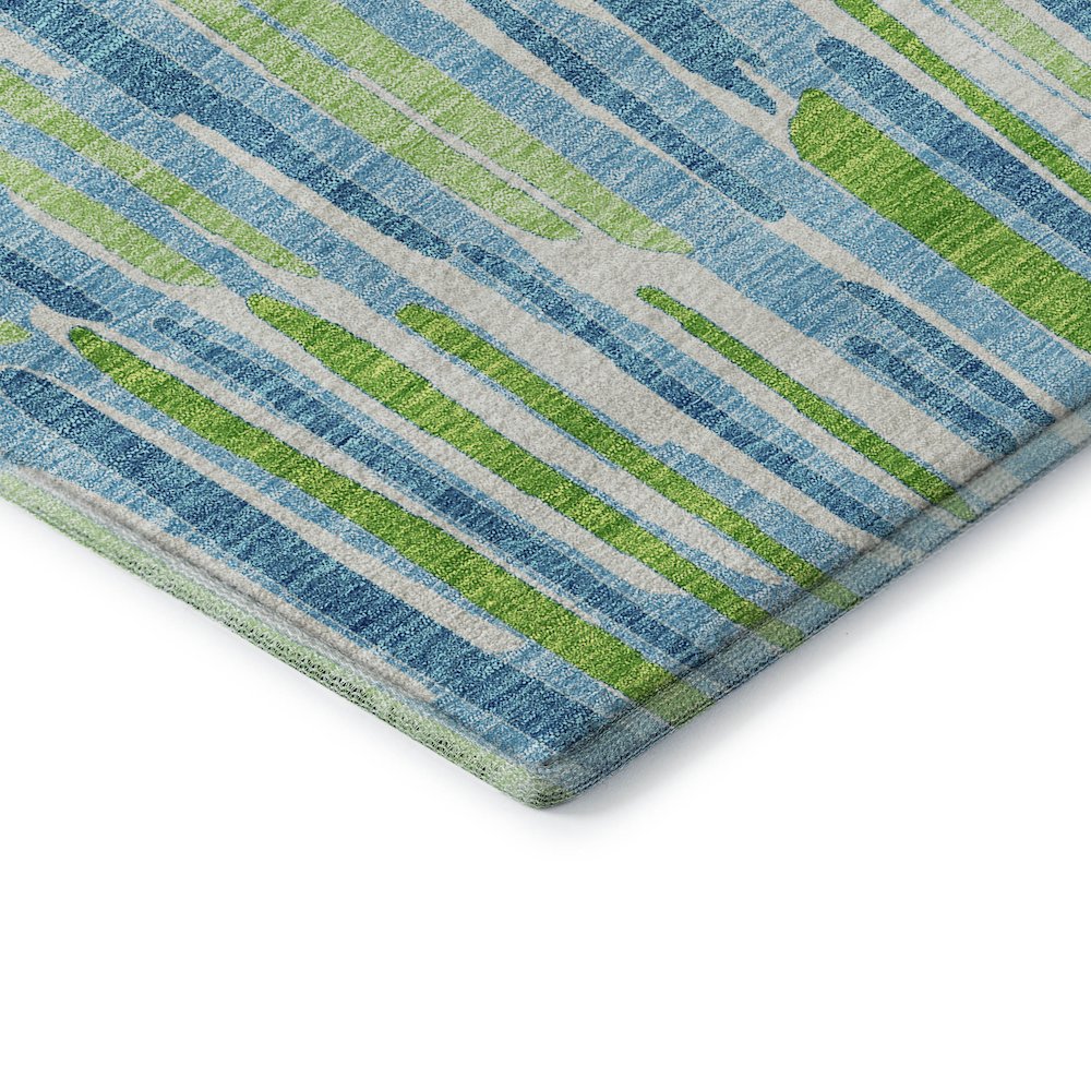 Premium Machine Washable Mayfield AMF739 Aqua 1'8" x 2'6" Rug. Picture 3