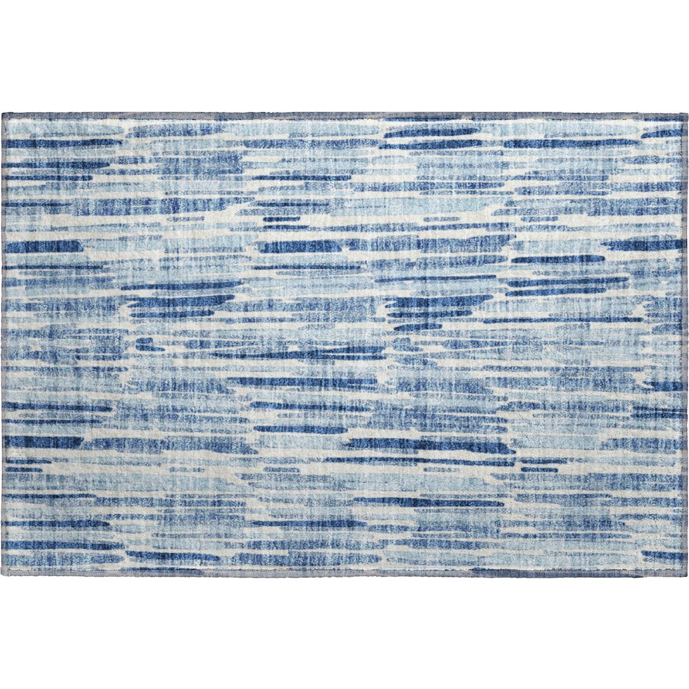 Premium Machine Washable Mayfield AMF739 Blue 1'8" x 2'6" Rug. Picture 1