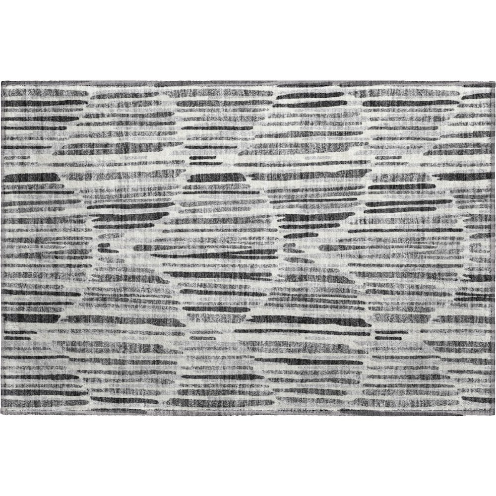 Premium Machine Washable Mayfield AMF739 Gray 1'8" x 2'6" Rug. Picture 1