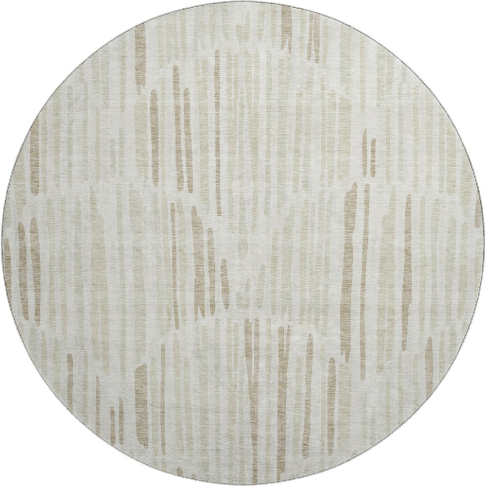 Premium Machine Washable Mayfield AMF739 Ivory 8' x 8' Round Rug. Picture 1