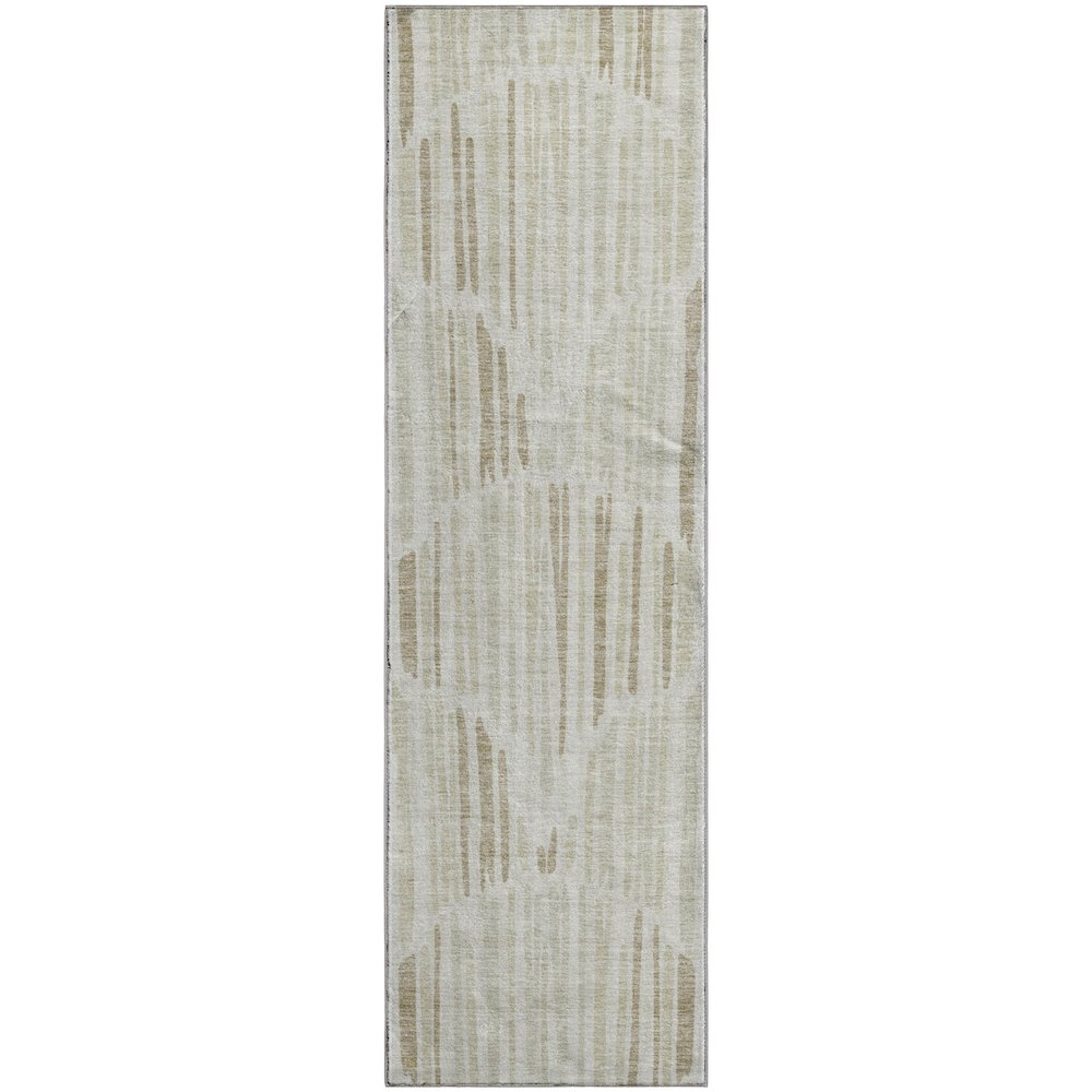 Premium Machine Washable Mayfield AMF739 Ivory 2'3" x 7'6" Runner Rug. Picture 1