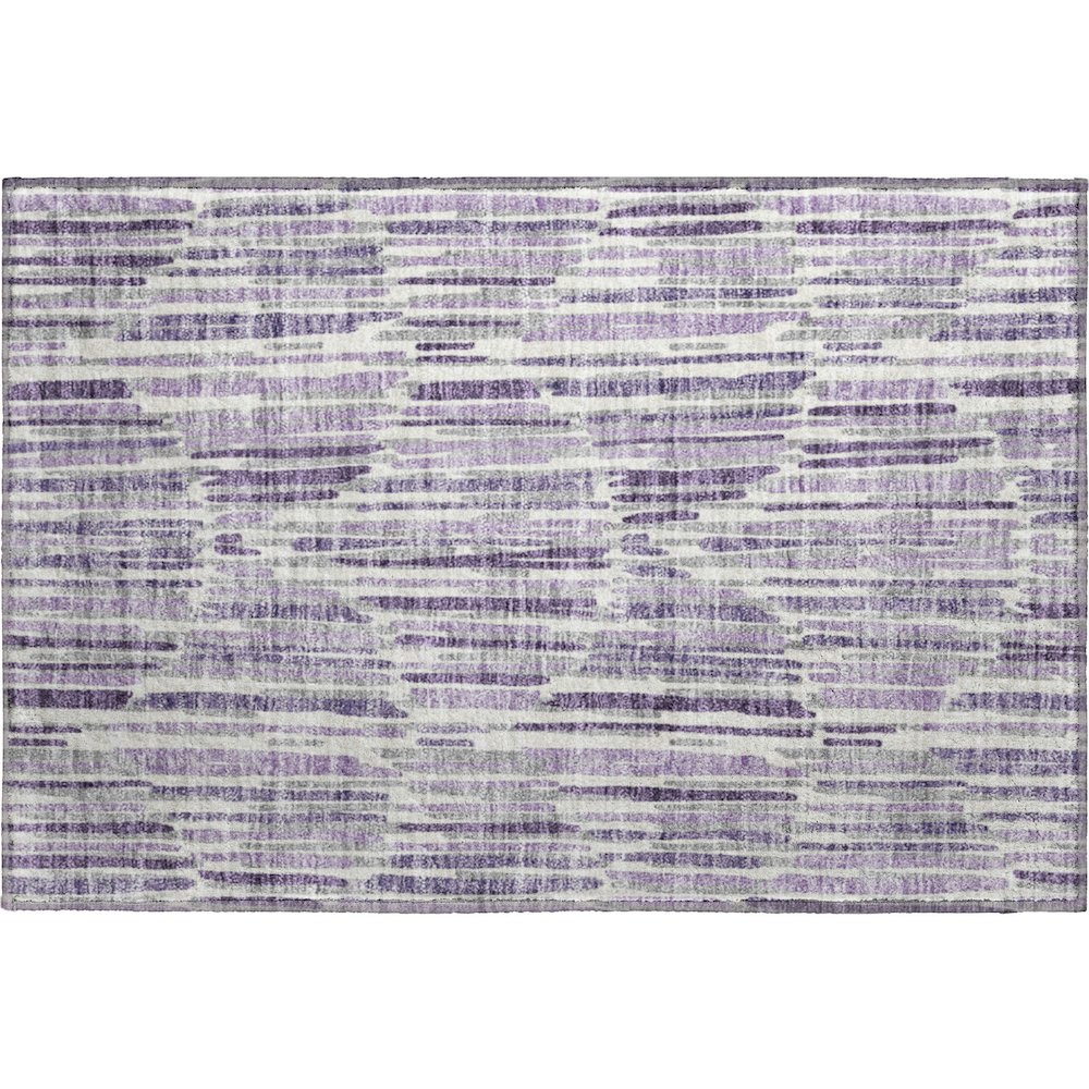 Premium Machine Washable Mayfield AMF739 Purple 1'8" x 2'6" Rug. Picture 1