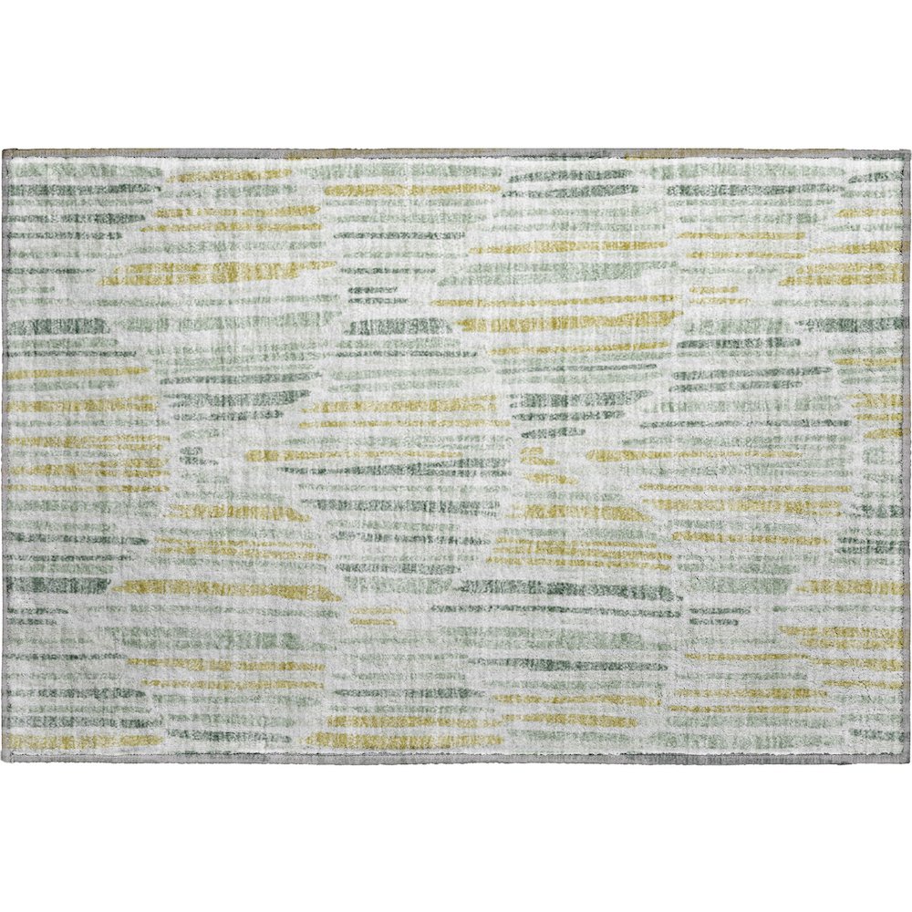 Premium Machine Washable Mayfield AMF739 Sage 1'8" x 2'6" Rug. Picture 1