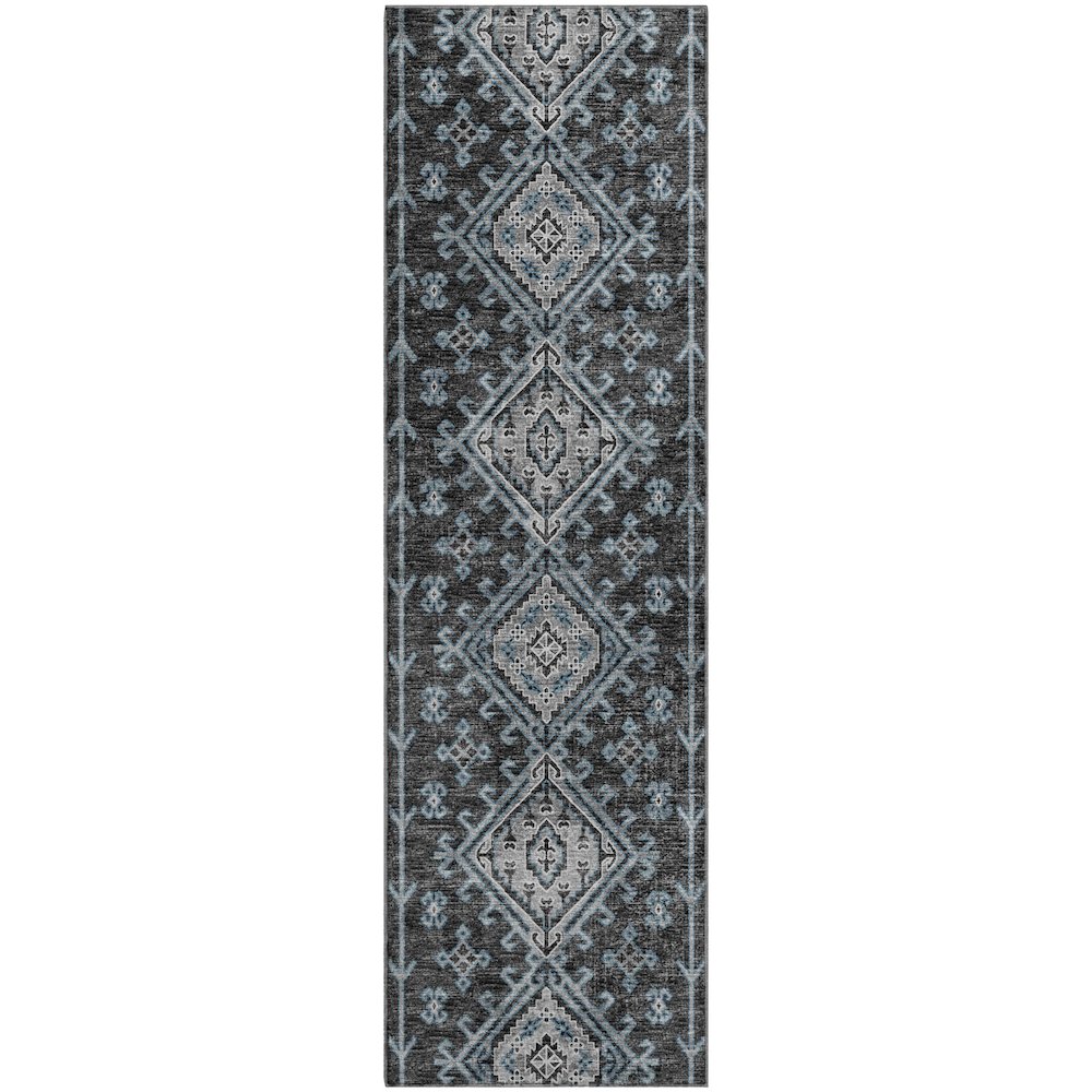 Premium Machine Washable Mayfield  Shadow 2'3" x 7'6" Runner Rug. Picture 1