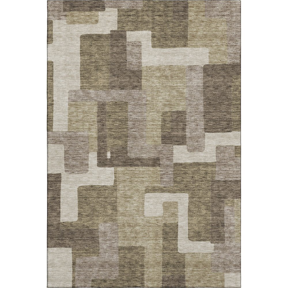 Premium Machine Washable Mayfield AMF740 Brown 2'6" x 3'10" Rug. Picture 1