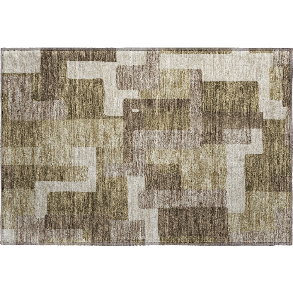 Premium Machine Washable Mayfield AMF740 Brown 1'8" x 2'6" Rug. Picture 1