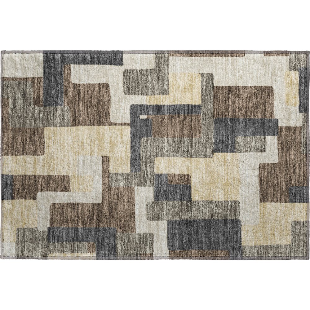 Premium Machine Washable Mayfield AMF740 Chocolate 1'8" x 2'6" Rug. Picture 1