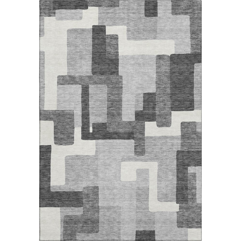 Premium Machine Washable Mayfield AMF740 Gray 2'6" x 3'10" Rug. Picture 1