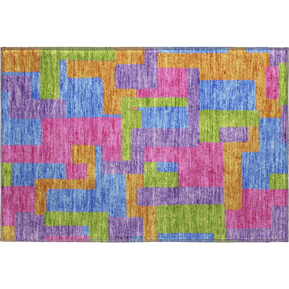 Premium Machine Washable Mayfield AMF740 Purple 1'8" x 2'6" Rug. Picture 1