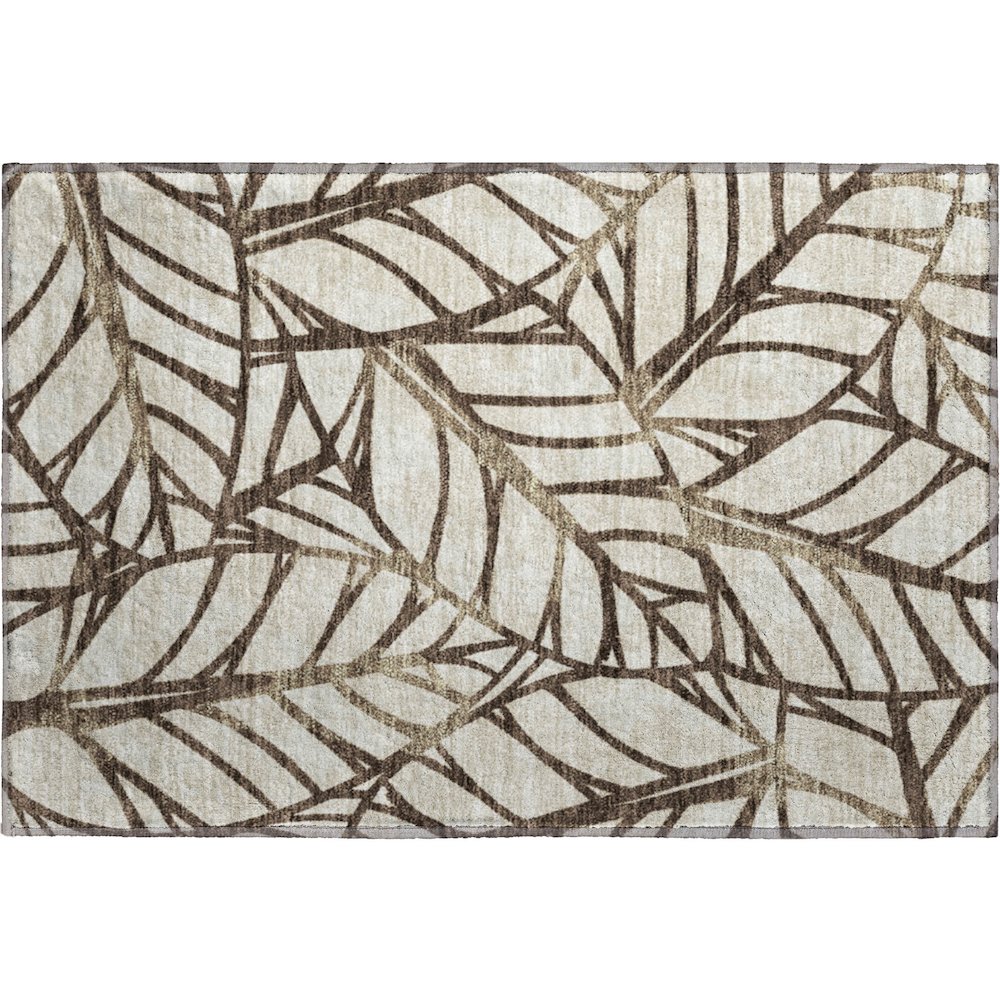Premium Machine Washable Mayfield AMF741 Chocolate 1'8" x 2'6" Rug. Picture 1