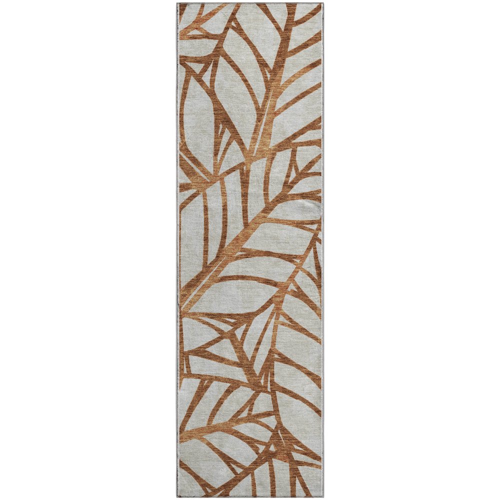 Premium Machine Washable Mayfield AMF741 Paprika 2'3" x 7'6" Runner Rug. Picture 1