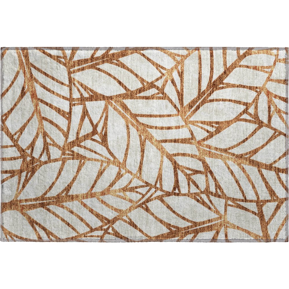 Premium Machine Washable Mayfield AMF741 Paprika 1'8" x 2'6" Rug. Picture 1