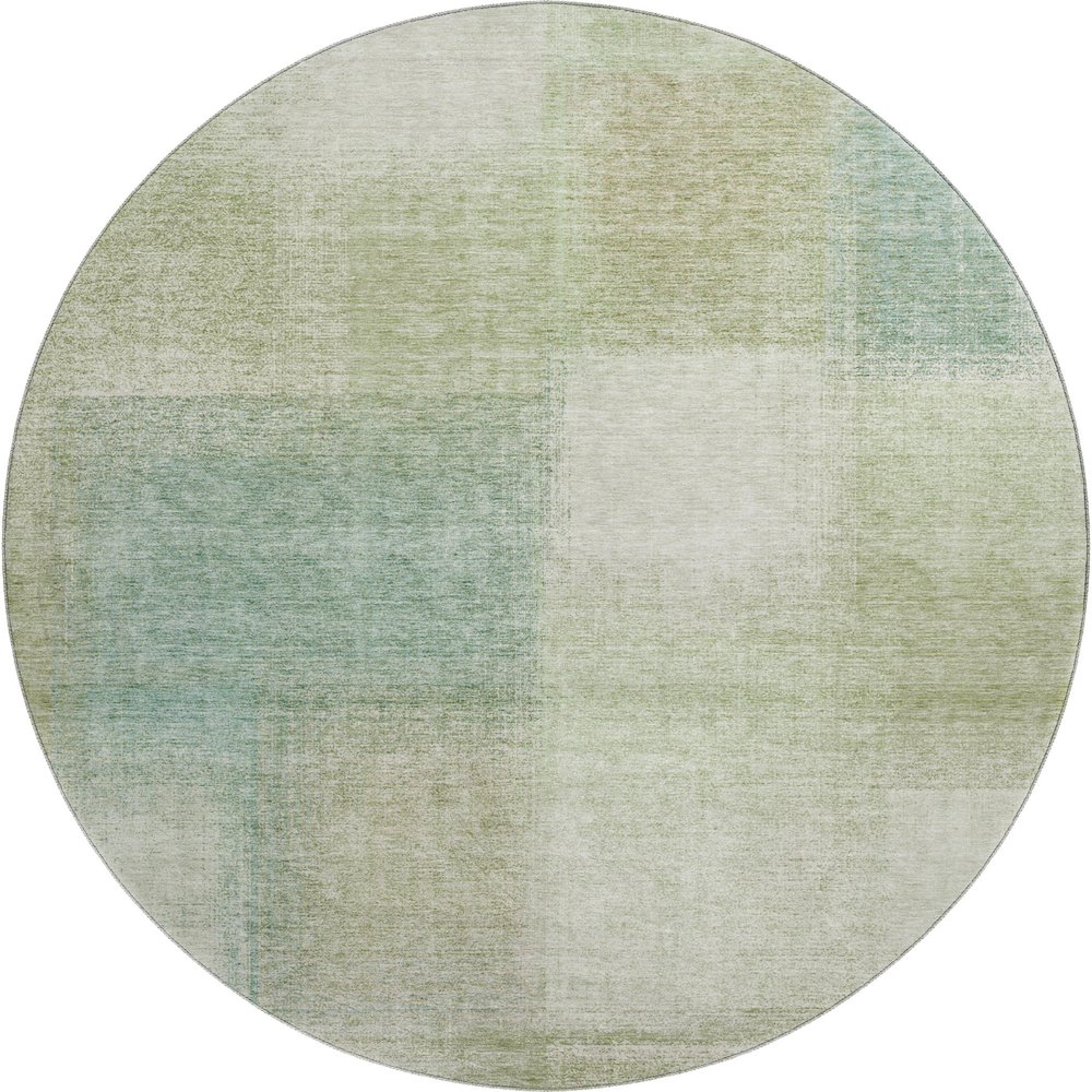 Premium Machine Washable Mayfield AMF742 Aloe 8' x 8' Round Rug. Picture 1