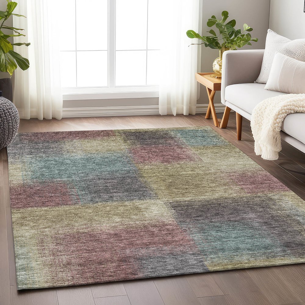 Premium Machine Washable Mayfield AMF742 Beige 2'6" x 3'10" Rug. Picture 5