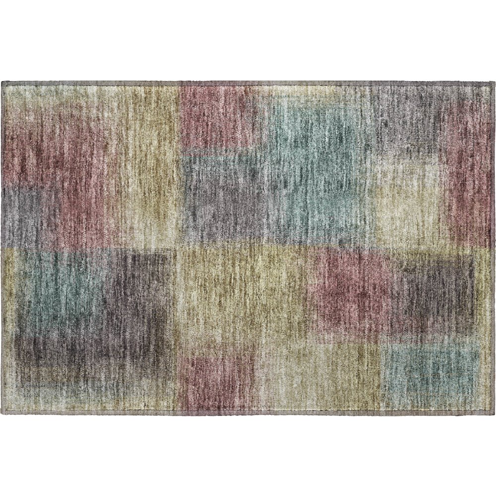 Premium Machine Washable Mayfield AMF742 Beige 1'8" x 2'6" Rug. Picture 1