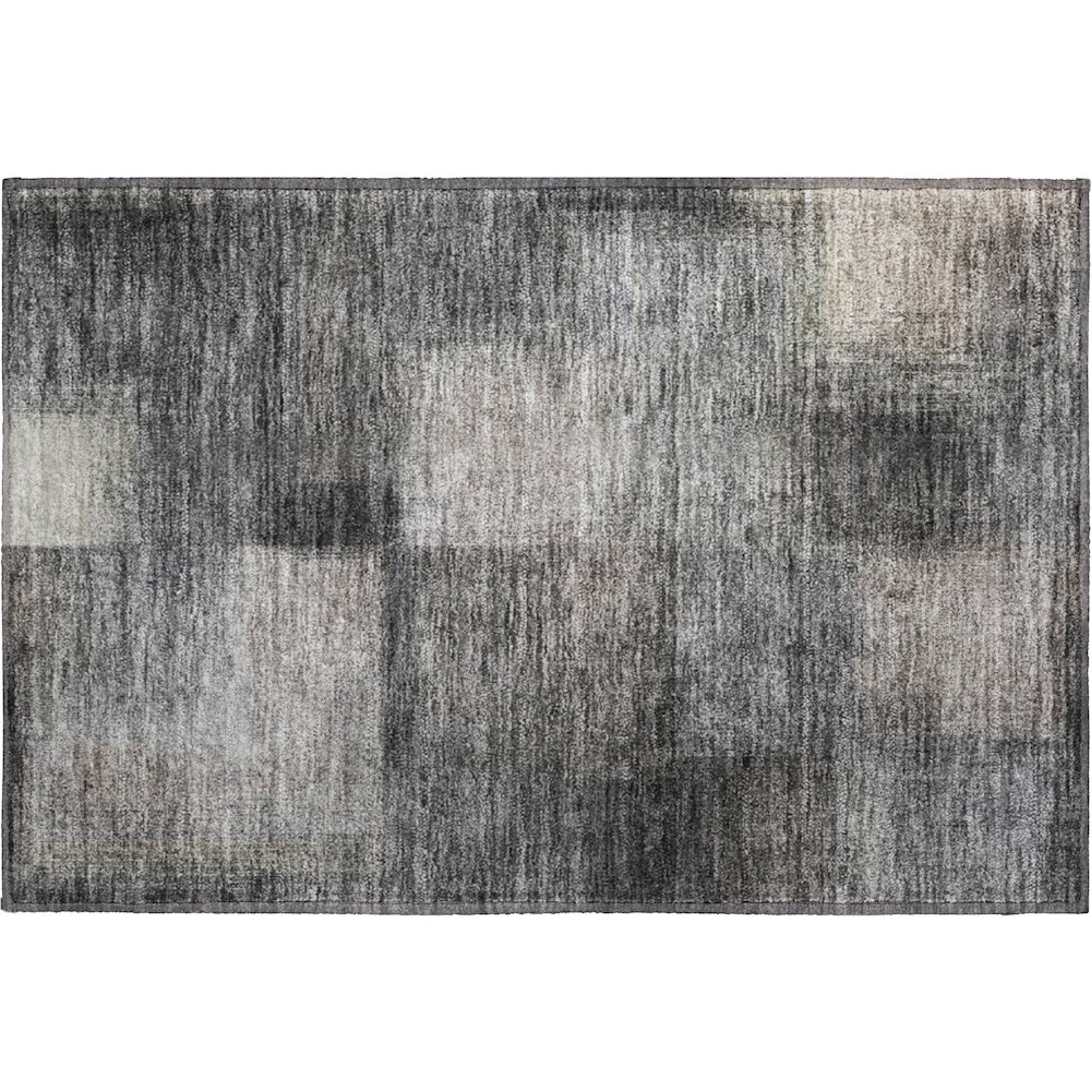 Premium Machine Washable Mayfield AMF742 Charcoal 1'8" x 2'6" Rug. Picture 1