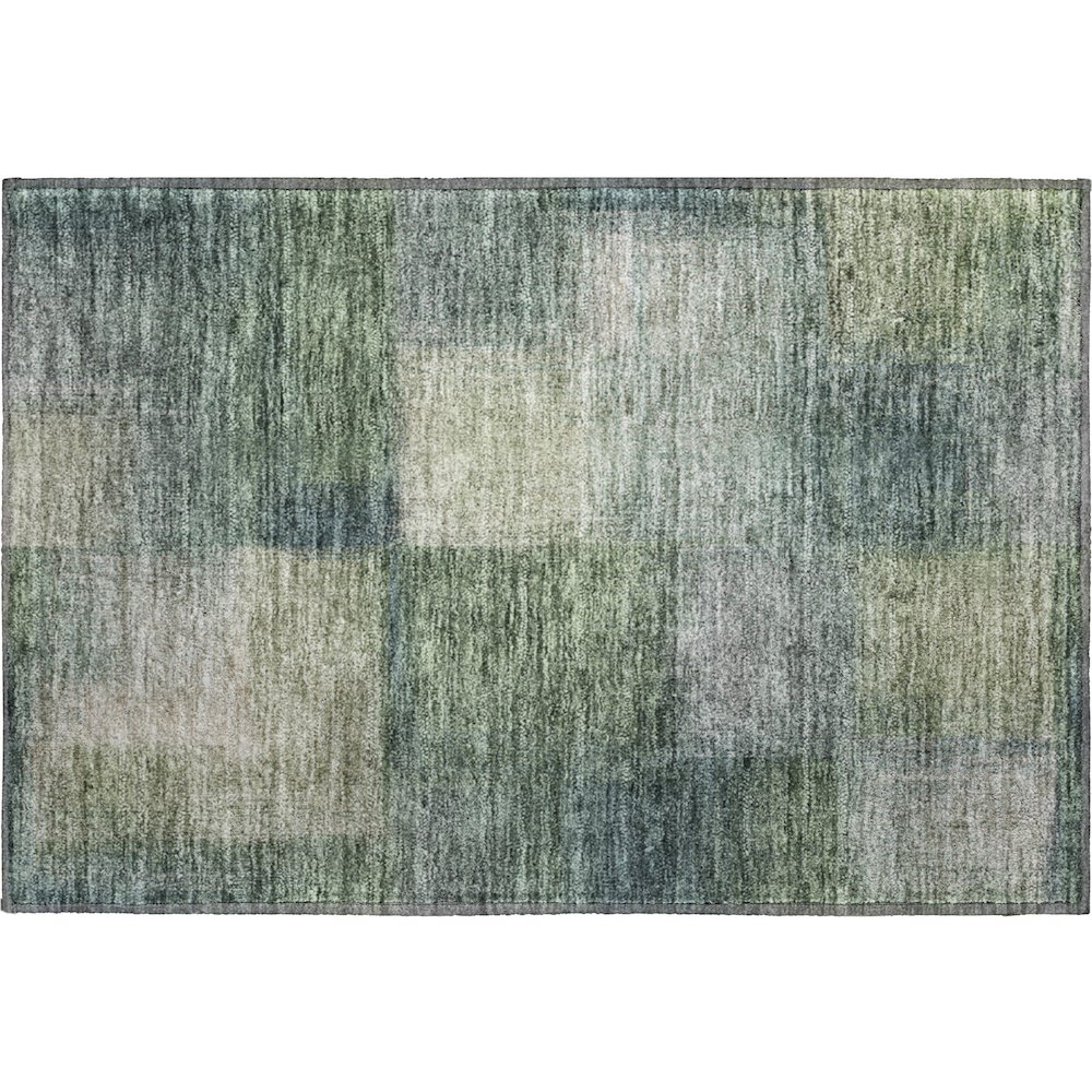 Premium Machine Washable Mayfield AMF742 Olive 1'8" x 2'6" Rug. Picture 1