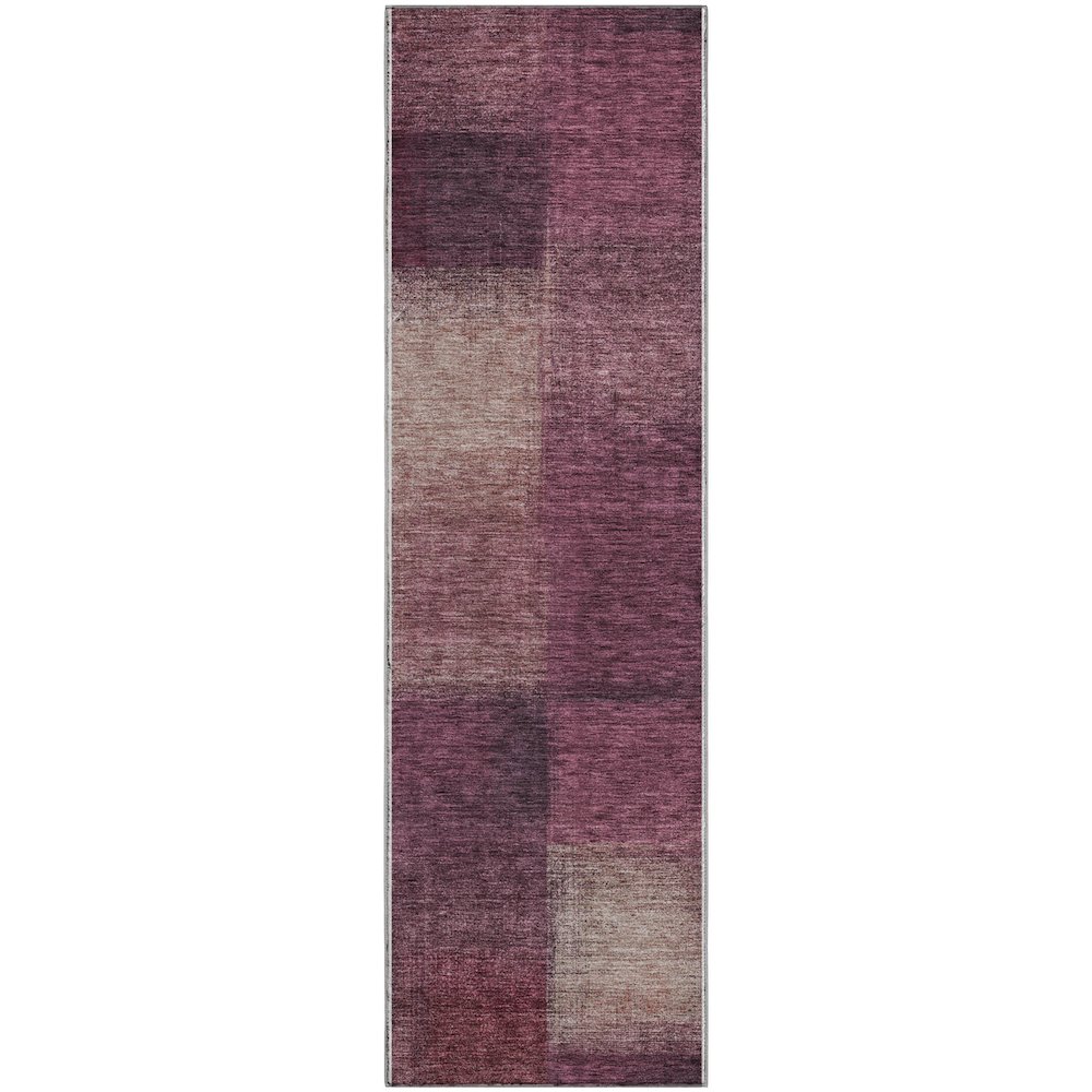 Premium Machine Washable Mayfield AMF742 Plum 2'3" x 7'6" Runner Rug. Picture 1