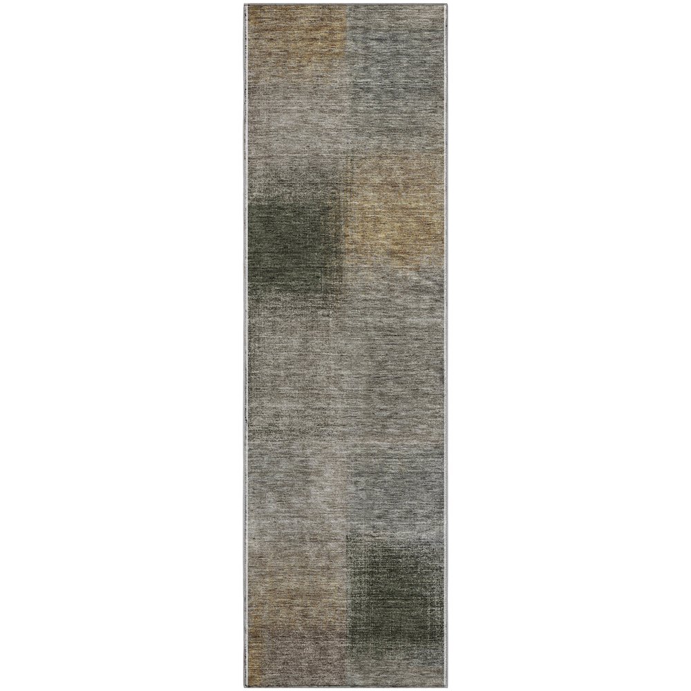Premium Machine Washable Mayfield AMF742 Taupe 2'3" x 7'6" Runner Rug. Picture 1