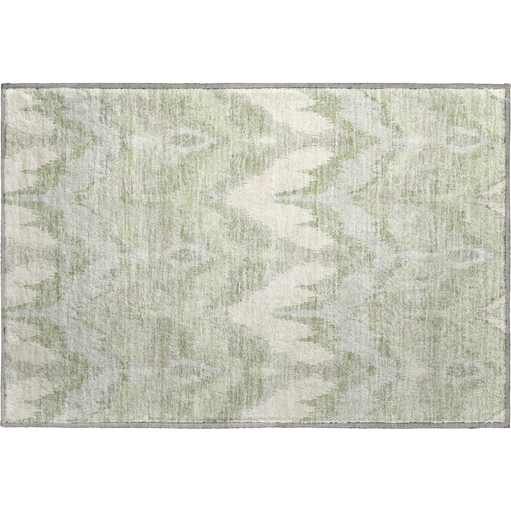 Premium Machine Washable Mayfield AMF743 Aloe 1'8" x 2'6" Rug. Picture 1