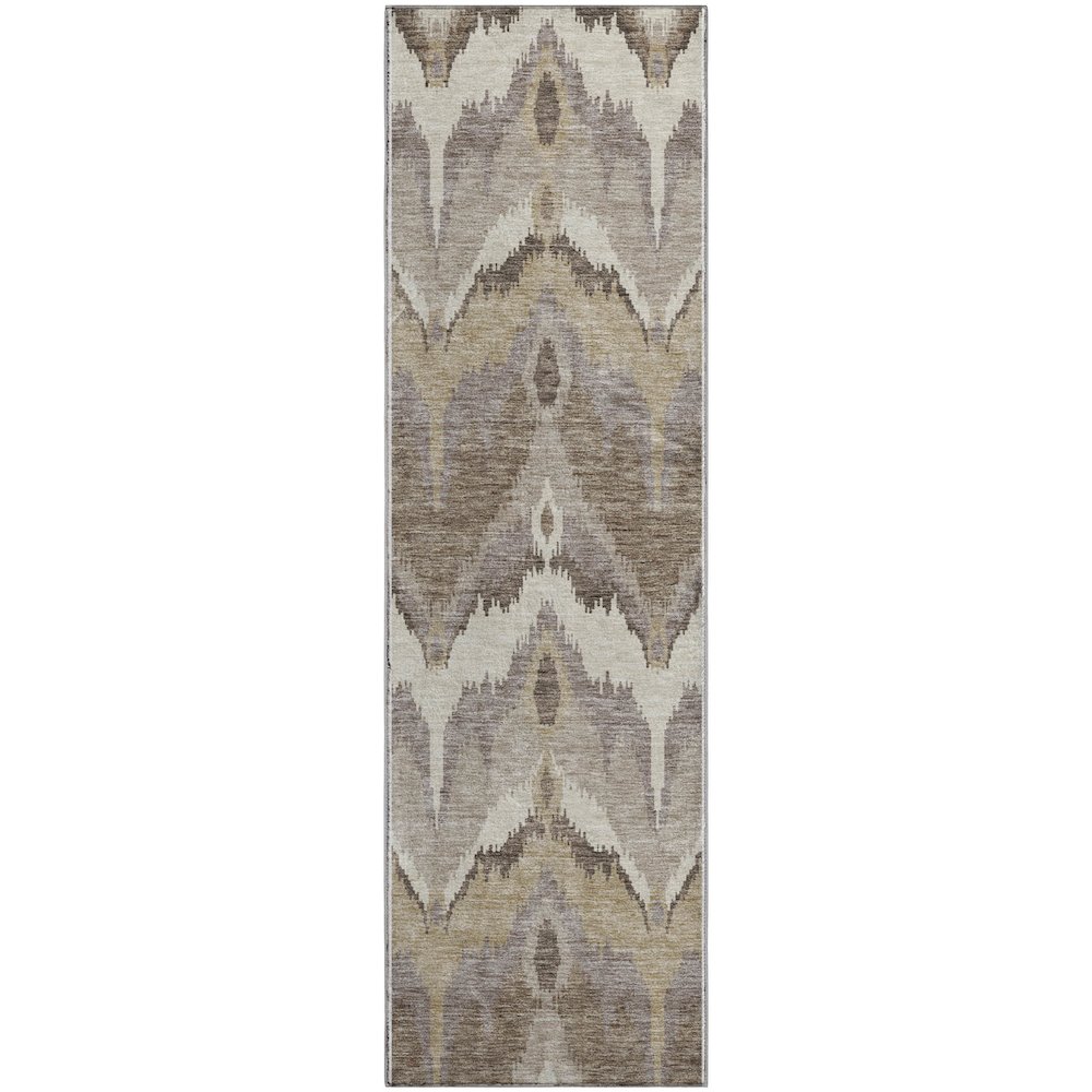 Premium Machine Washable Mayfield AMF743 Beige 2'3" x 7'6" Runner Rug. Picture 1