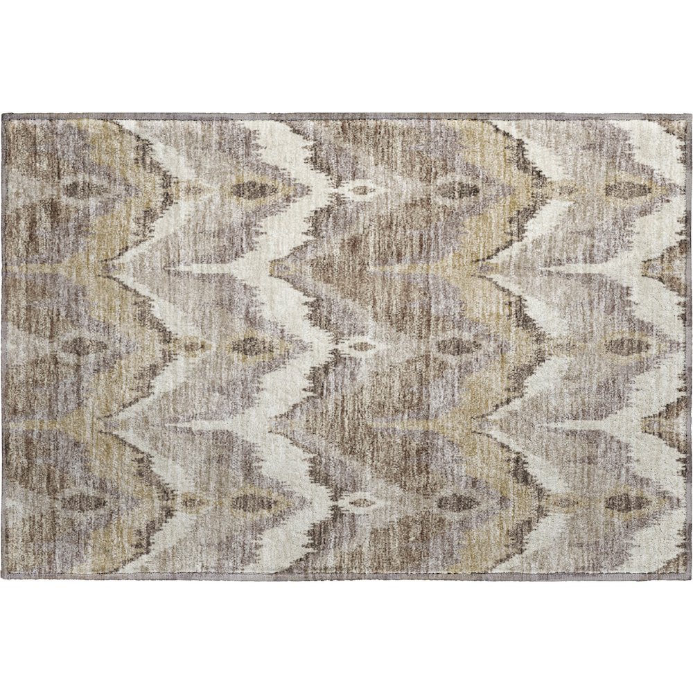 Premium Machine Washable Mayfield AMF743 Beige 1'8" x 2'6" Rug. Picture 1