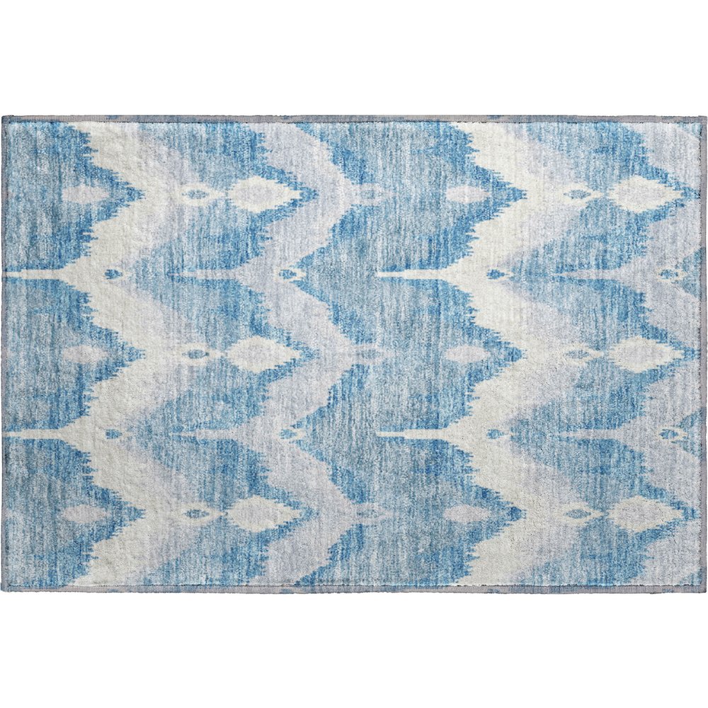 Premium Machine Washable Mayfield AMF743 Denim 1'8" x 2'6" Rug. Picture 1