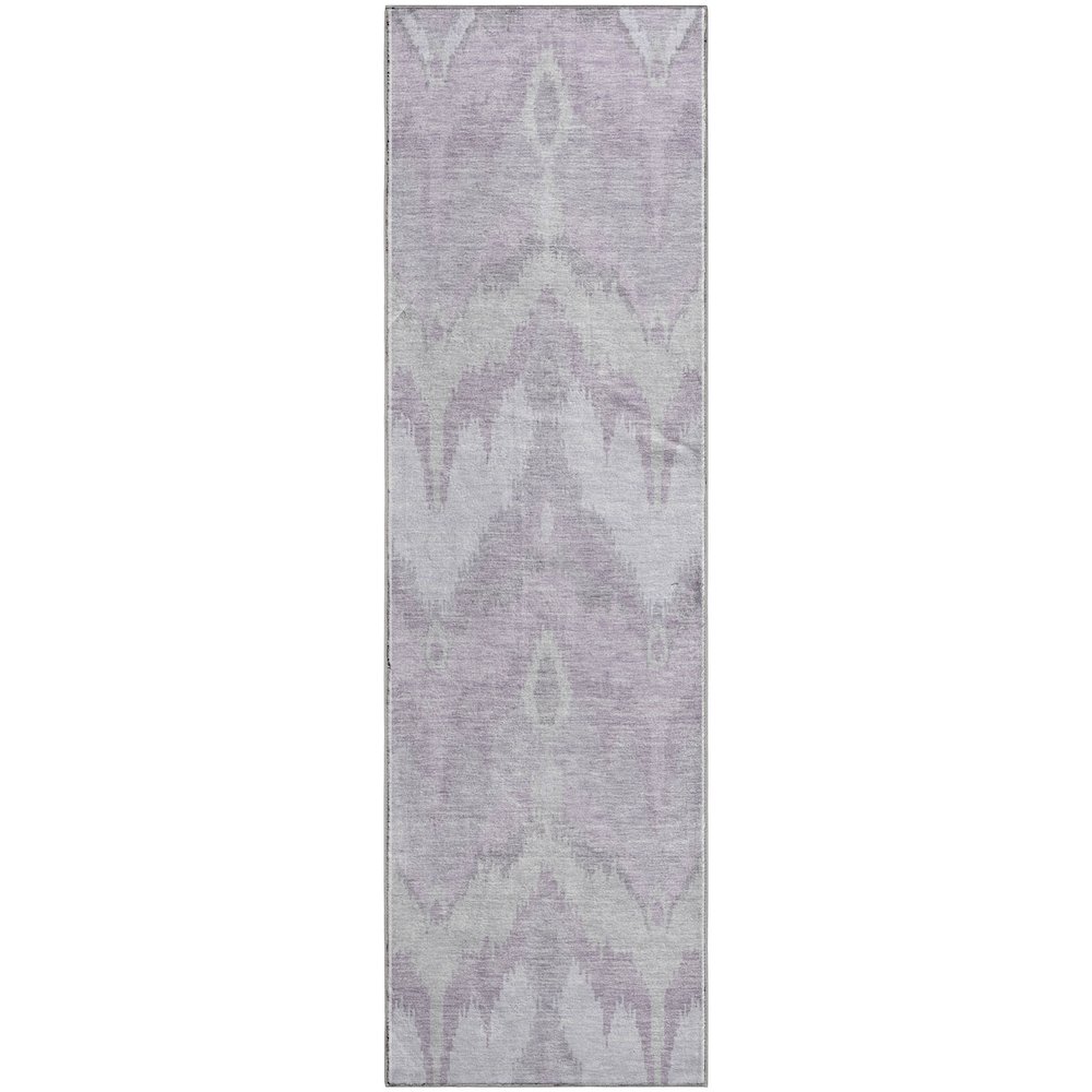 Premium Machine Washable Mayfield AMF743 Lavender 2'3" x 7'6" Runner Rug. Picture 1