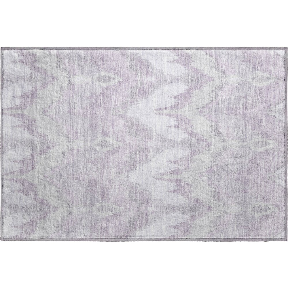 Premium Machine Washable Mayfield AMF743 Lavender 1'8" x 2'6" Rug. Picture 1