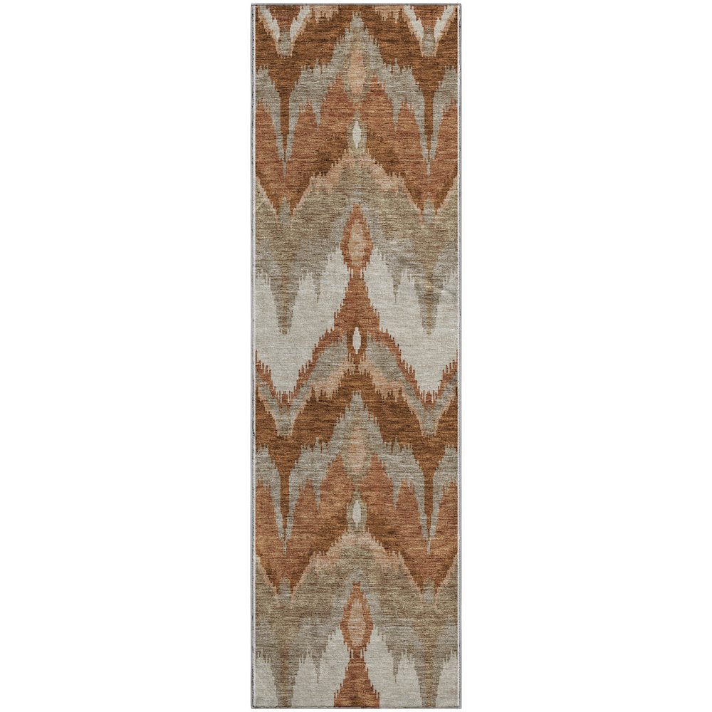 Premium Machine Washable Mayfield AMF743 Paprika 2'3" x 7'6" Runner Rug. Picture 1