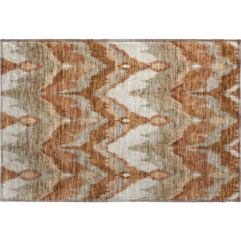 Premium Machine Washable Mayfield AMF743 Paprika 1'8" x 2'6" Rug. Picture 1