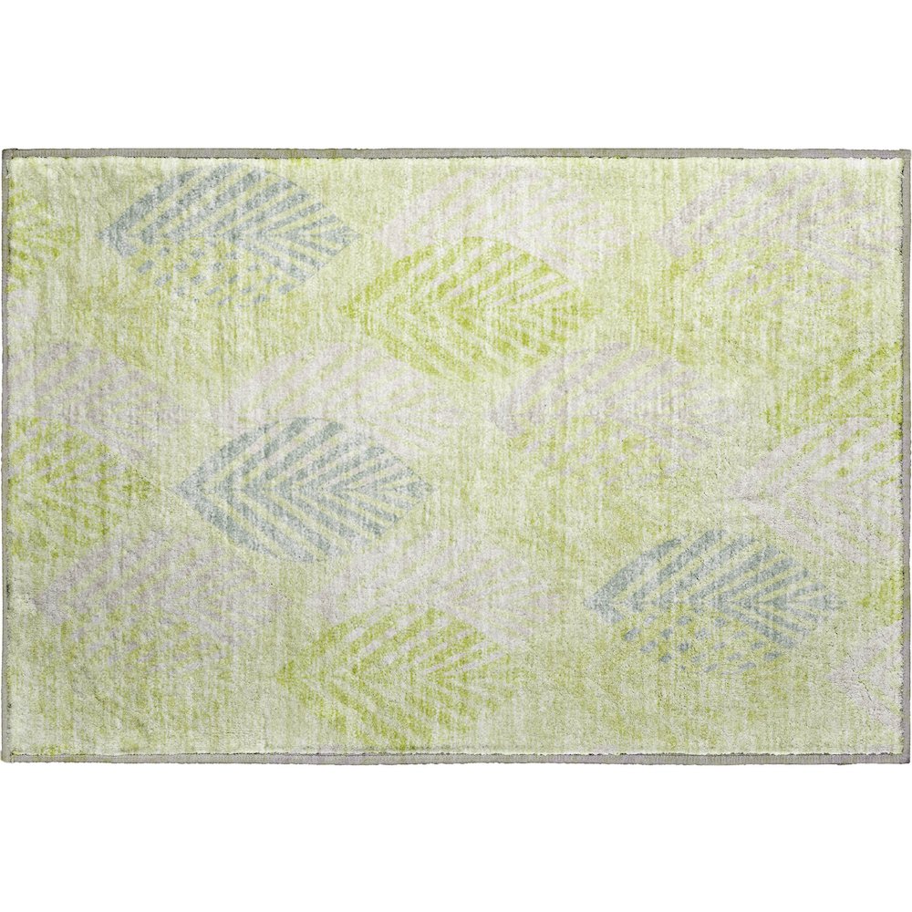 Premium Machine Washable Mayfield AMF744 Aloe 1'8" x 2'6" Rug. Picture 1
