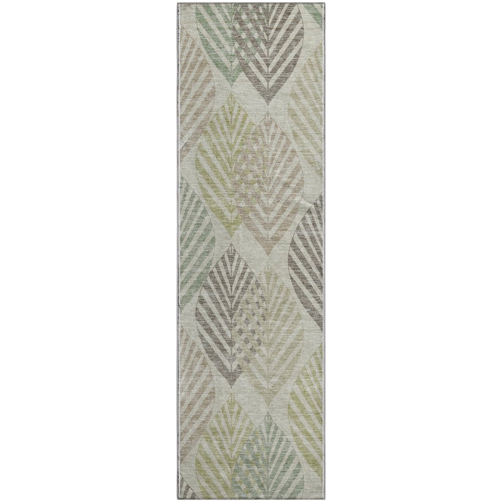 Premium Machine Washable Mayfield AMF744 Taupe 2'3" x 7'6" Runner Rug. Picture 1