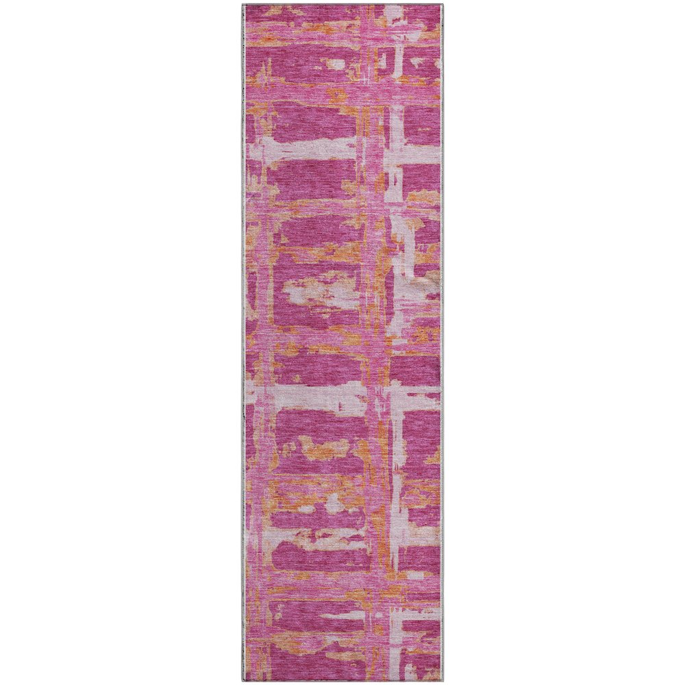 Premium Machine Washable Mayfield AMF745 Blush 2'3" x 7'6" Runner Rug. Picture 1