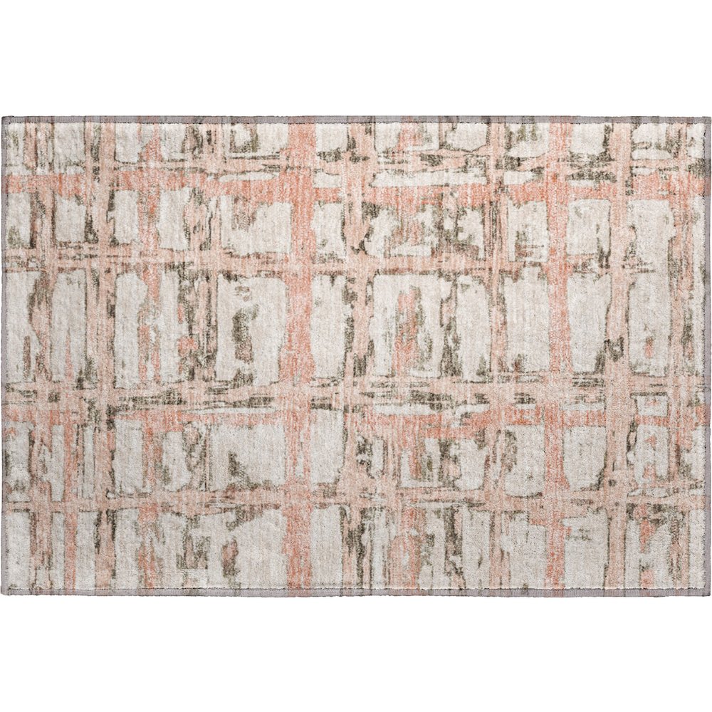 Premium Machine Washable Mayfield AMF745 Pink 1'8" x 2'6" Rug. Picture 1