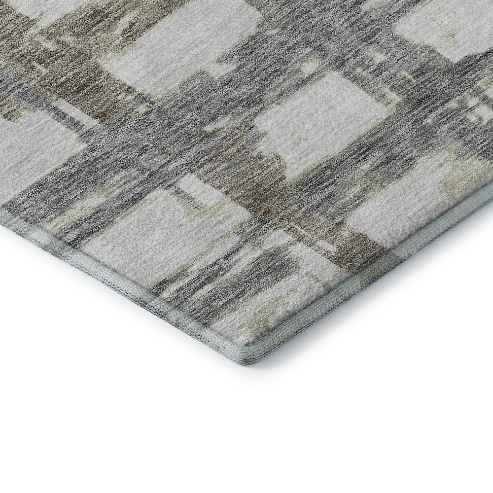 Premium Machine Washable Mayfield AMF745 Silver 1'8" x 2'6" Rug. Picture 3