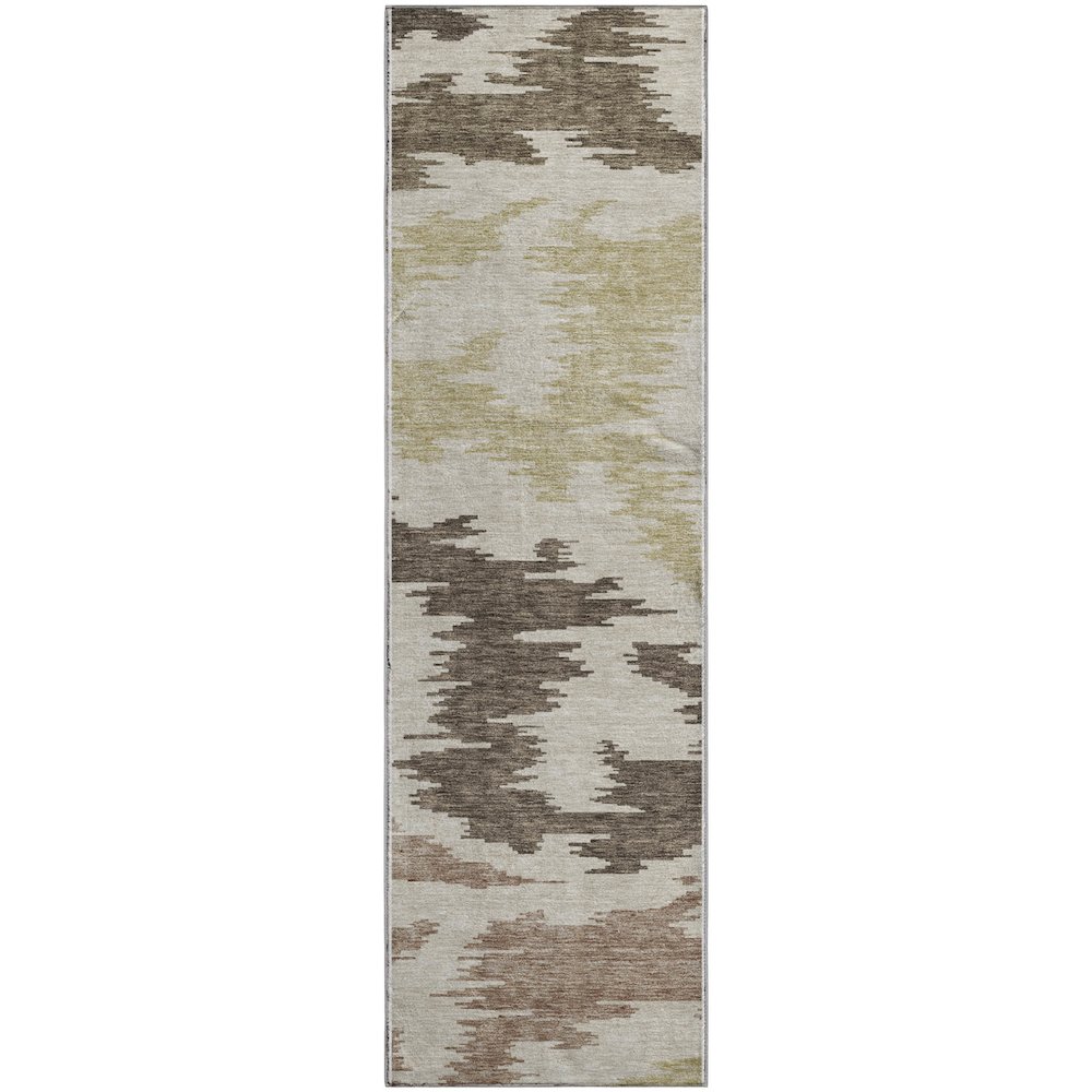 Premium Machine Washable Mayfield AMF746 Chocolate 2'3" x 7'6" Runner Rug. Picture 1