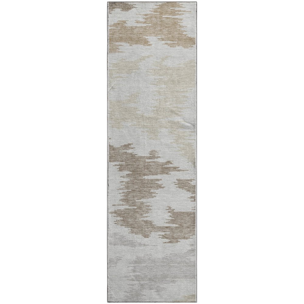 Premium Machine Washable Mayfield AMF746 Ivory 2'3" x 7'6" Runner Rug. Picture 1