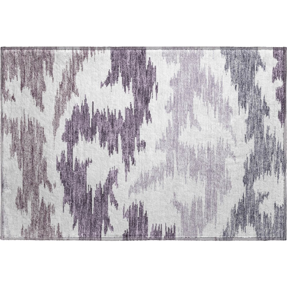 Premium Machine Washable Mayfield AMF746 Purple 1'8" x 2'6" Rug. Picture 1