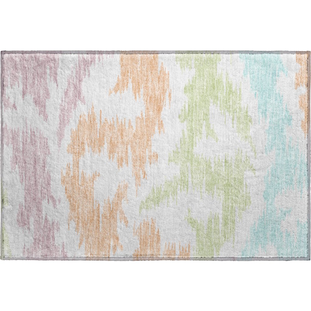 Premium Machine Washable Mayfield AMF746 White 1'8" x 2'6" Rug. Picture 1