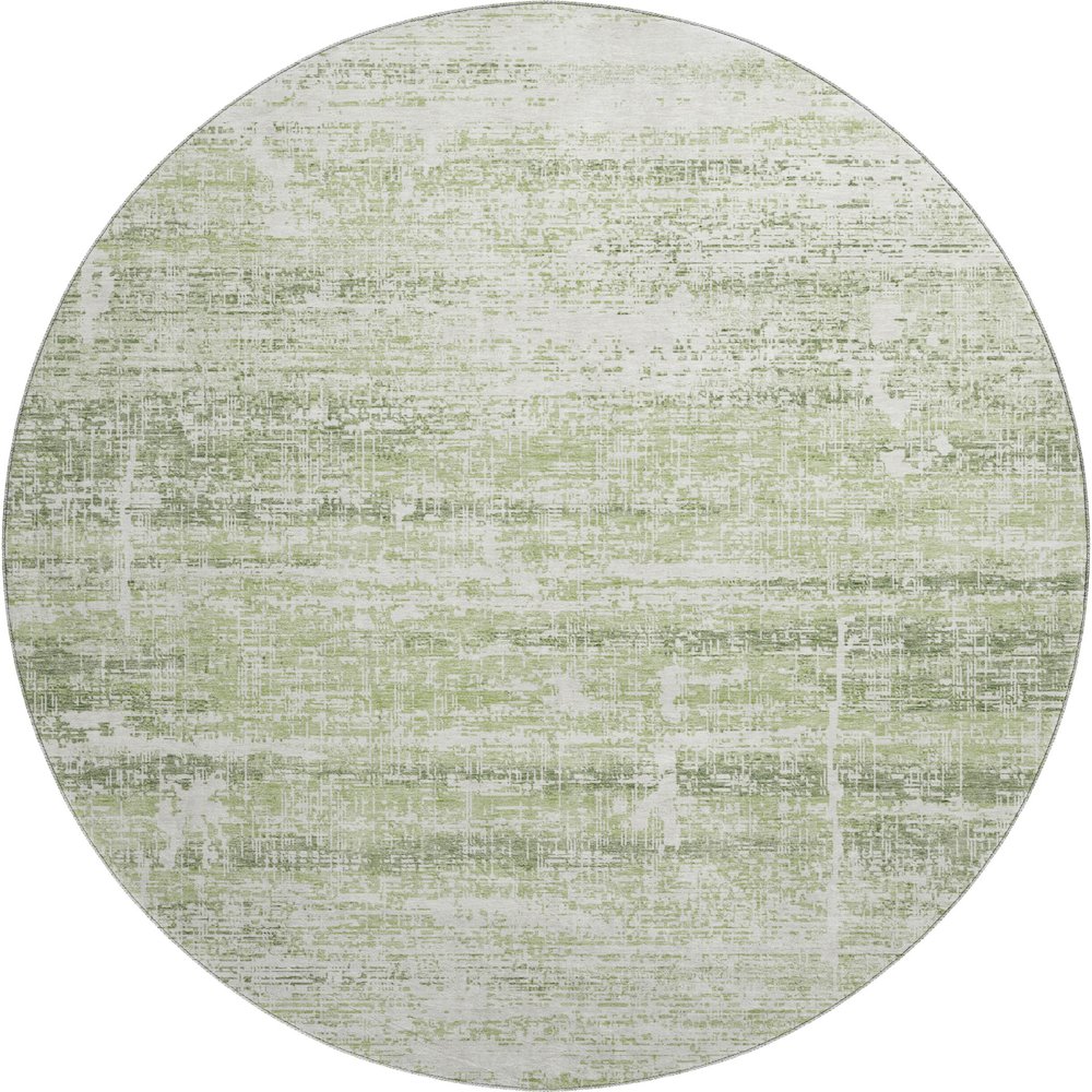 Premium Machine Washable Mayfield AMF747 Aloe 8' x 8' Round Rug. Picture 1