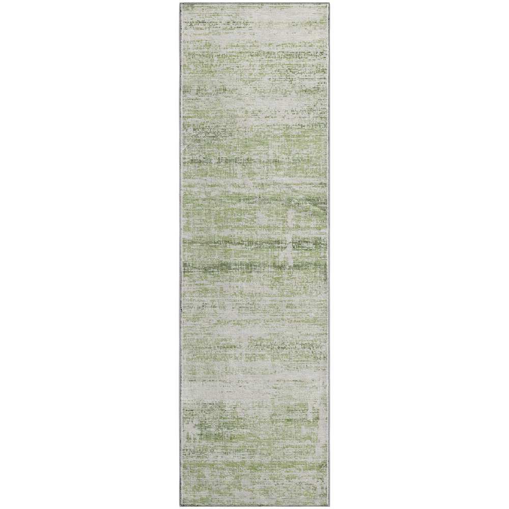 Premium Machine Washable Mayfield AMF747 Aloe 2'3" x 7'6" Runner Rug. Picture 1