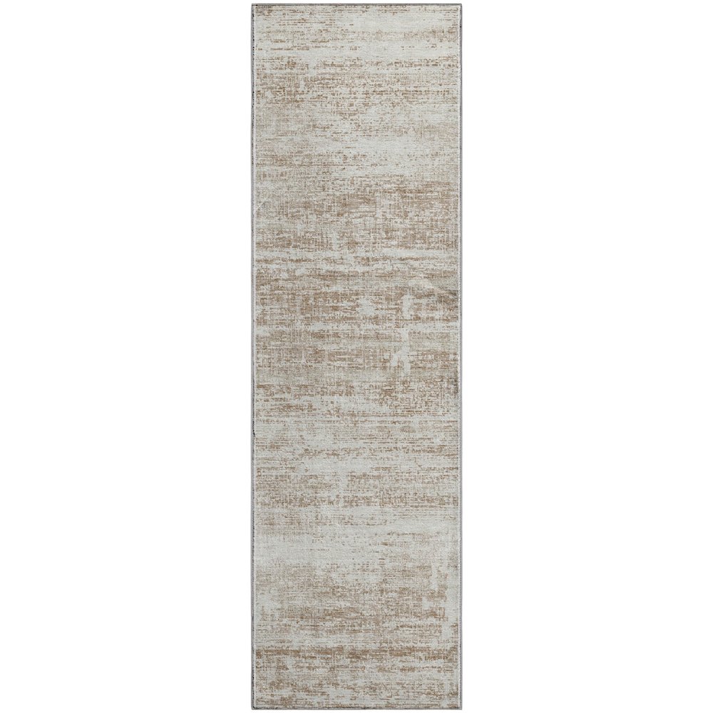 Premium Machine Washable Mayfield AMF747 Beige 2'3" x 7'6" Runner Rug. Picture 1