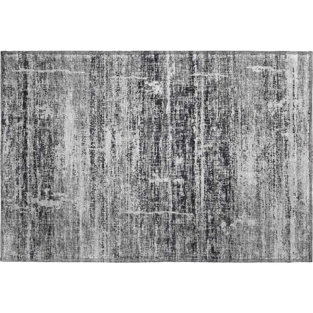 Premium Machine Washable Mayfield AMF747 Black 1'8" x 2'6" Rug. Picture 1
