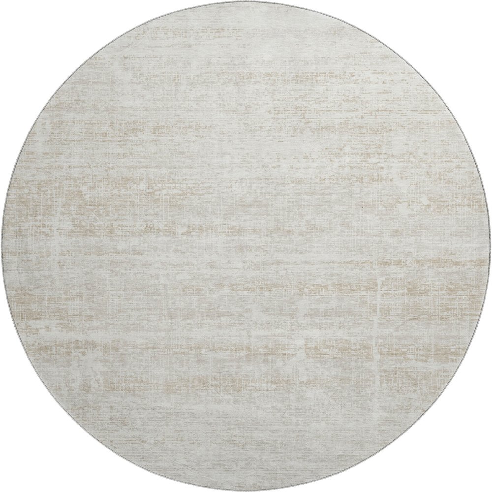 Premium Machine Washable Mayfield AMF747 Ivory 8' x 8' Round Rug. Picture 1