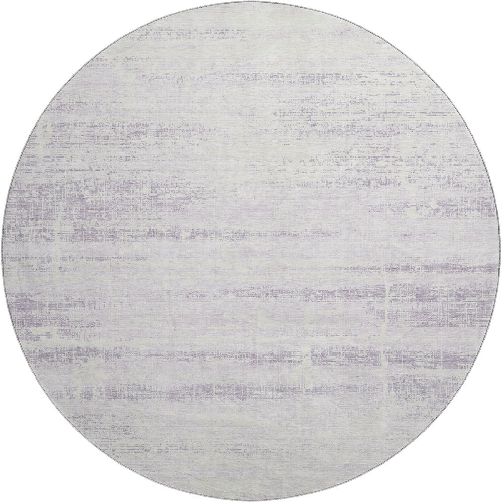 Premium Machine Washable Mayfield AMF747 Lavender 8' x 8' Round Rug. Picture 1